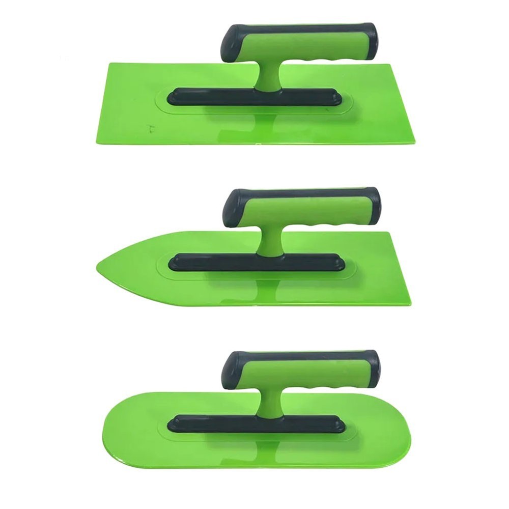 3 Plastic Plastering Trowels Lightweight Tools for Cement Application 25cm