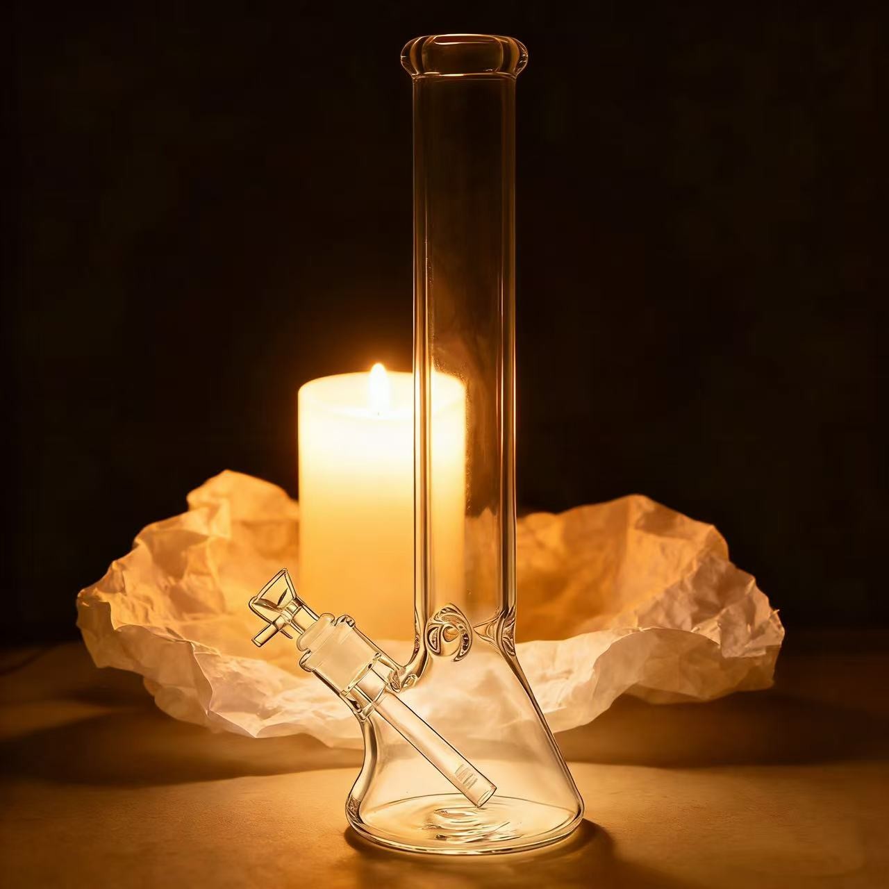 16" Heavy 9mm Thick Glass Bong Heavy Bong Water Pipe 14mm Bowl Beaker & Screen