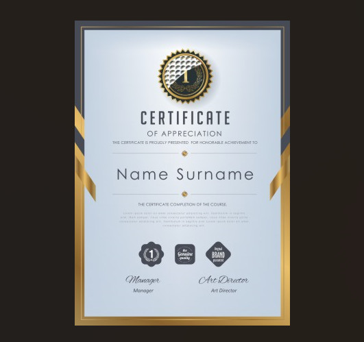 Professional Certificate Templates Designs Bundle 1000+ Vectors Fully Editable