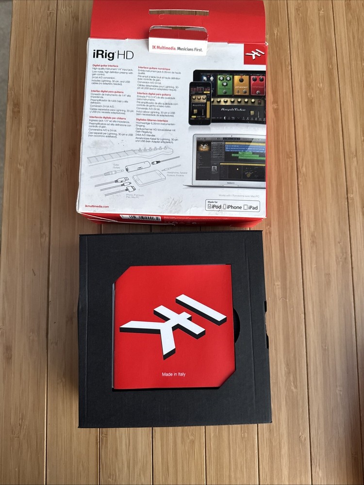 IK Multimedia iRig HD Studio-Quality Guitar Interface for iOS/MAC NOS