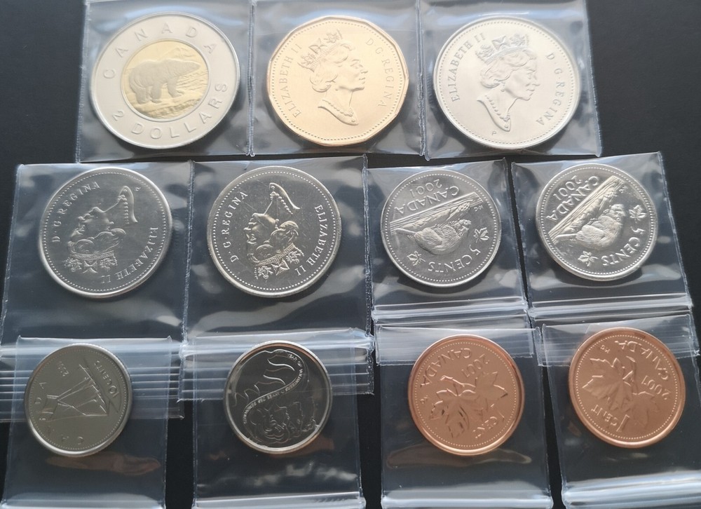 ***CANADA 2001 COMPLETE UNCIRCULATED COINS SET ***