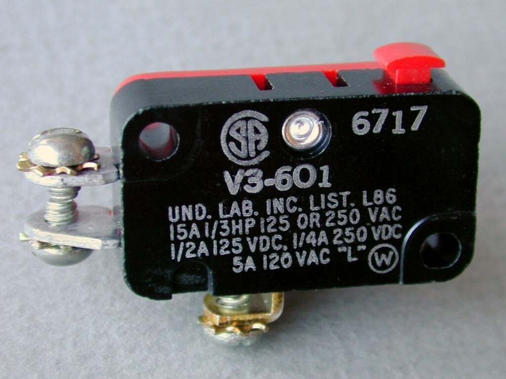 Micro Switch, model V3-601, for Hardinge DSM-A lathe