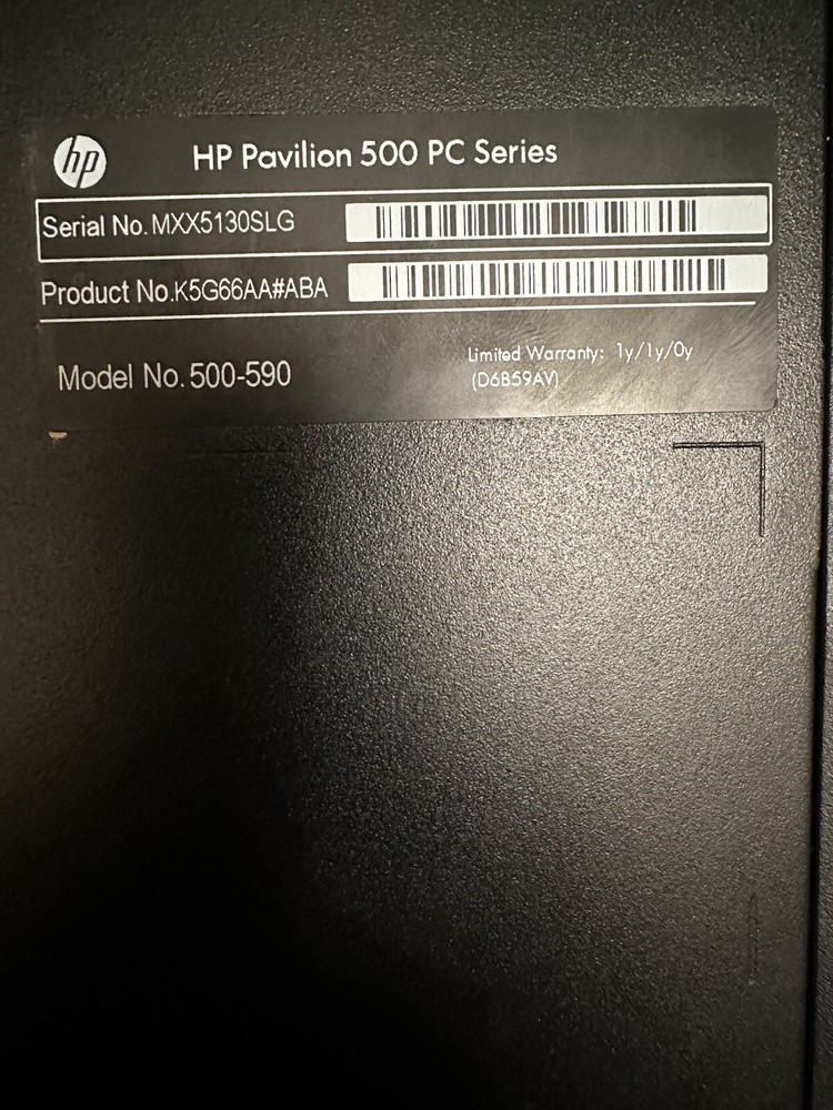 HP Pavillion 500 PC Series
