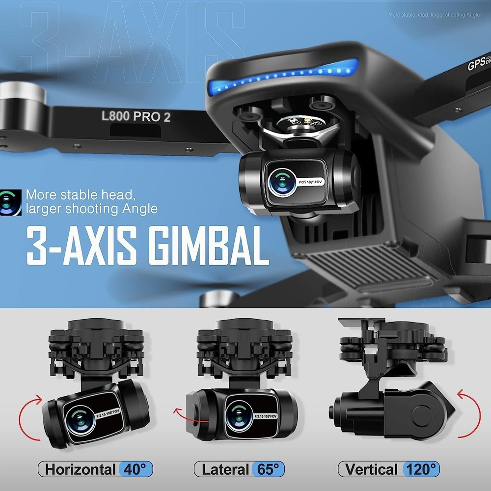 Drones with 4K Camera Foldable RC Quadcopter 50 Minutes Flight Time App Control
