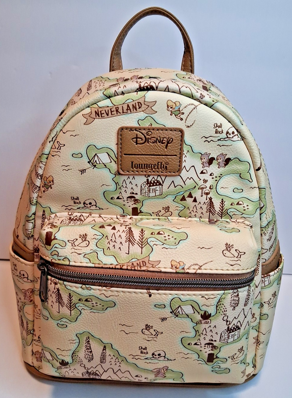 Loungefly Disney Peter Pan All Over Neverland Map Print Mini Backpack Rare HTF