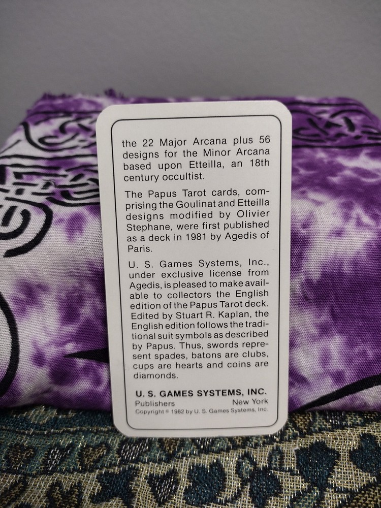 Papus Tarot US Games 1982