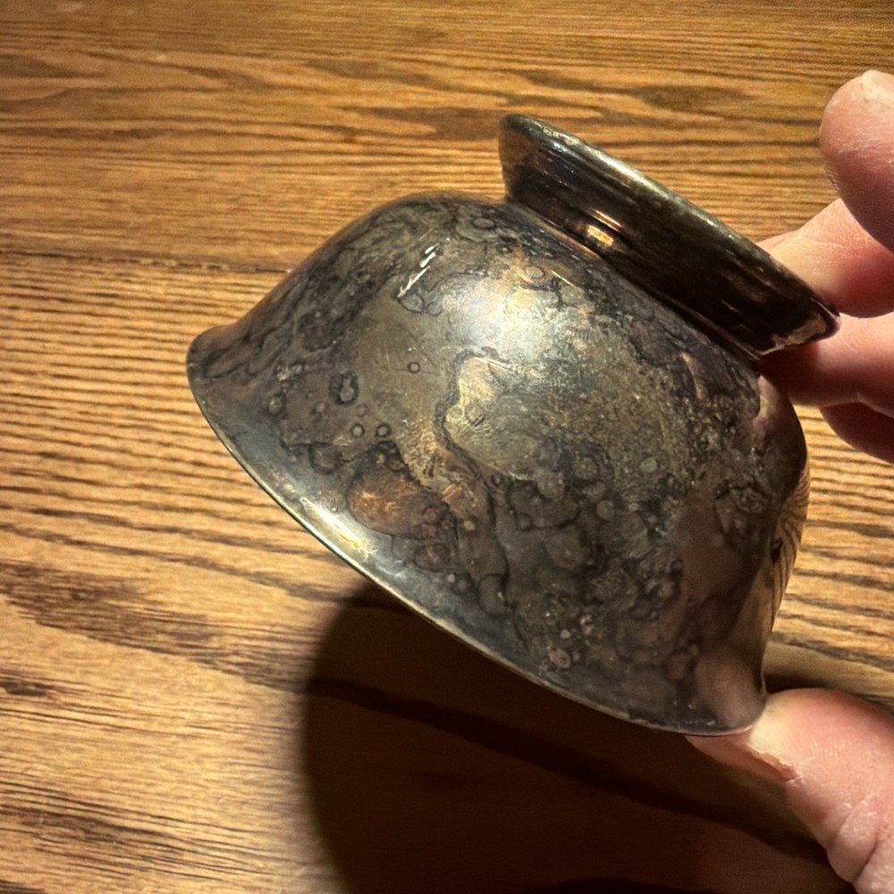 Reed & Barton #101 Silver-Plated Bowl, Red