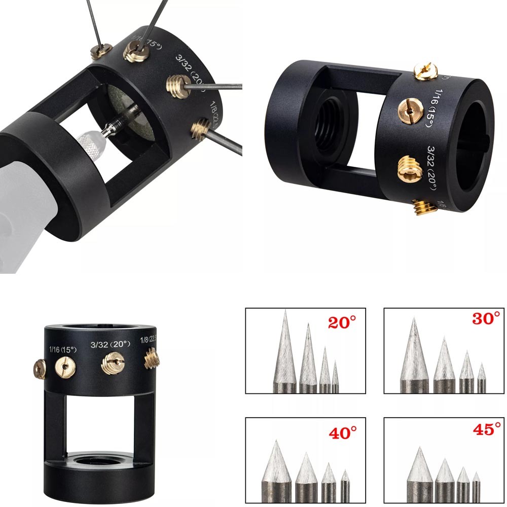 TIG Welding Tungsten Electrode Grinder Sharpener Multi-Angle & Offsets Cut-off