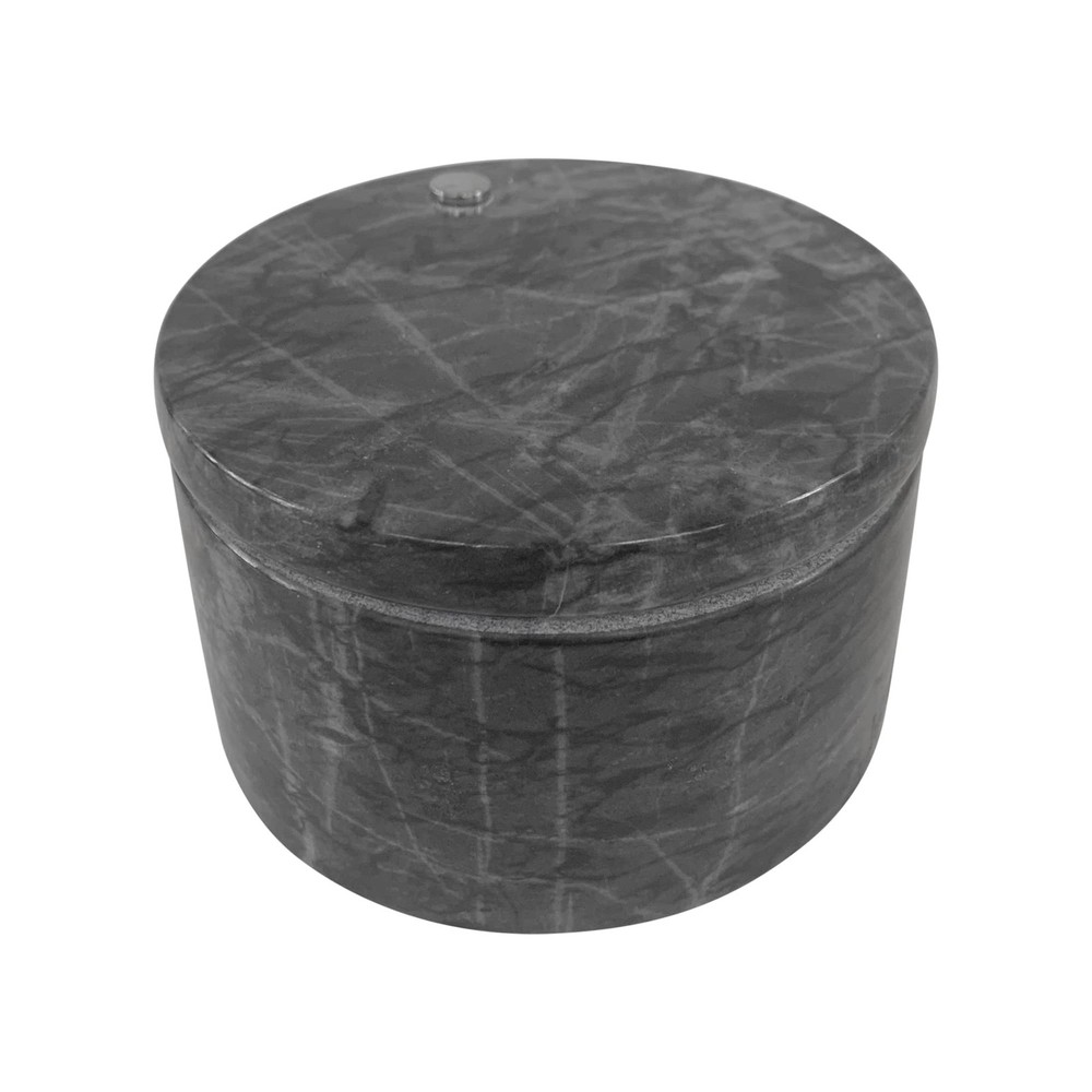 Fox Run Black Marble Double Salt Cellar 4"x4"x2.5" Stackable