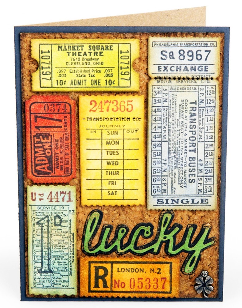 Sizzix Thinlits Shadow Script #1 #662684 10pk set Retail $17.99 design Tim Holtz