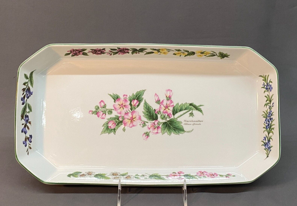 Royal Worcester WORCESTER HERBS 15" Rectangular Baker ~ Marshmallow