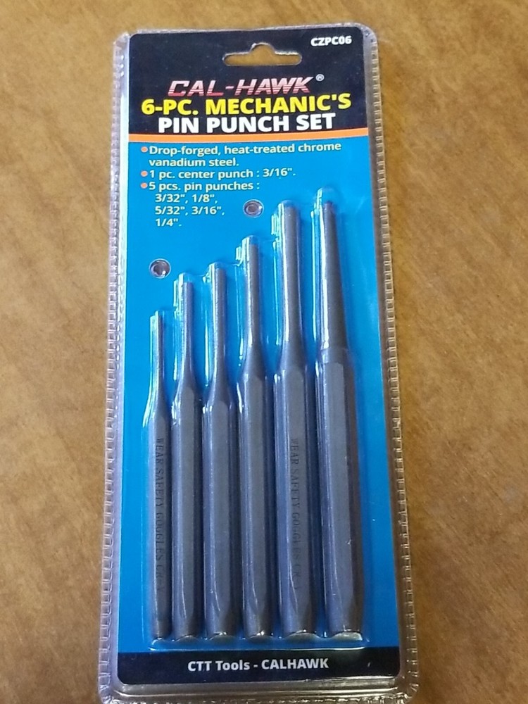 6 pc Mechanic' Pin Punch Seat