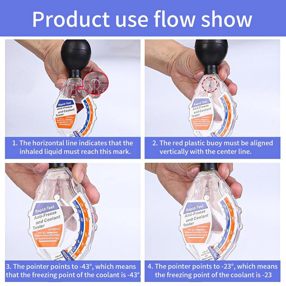 Coolant Tester Accessory set Antifreeze Hydrometer Diagnostic Tool