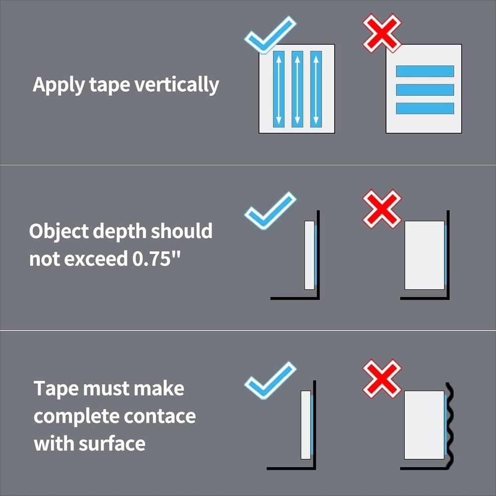 Versatile Double-Sided Tape 10FT - Removable, Eco-Friendly, and Multi-Surface