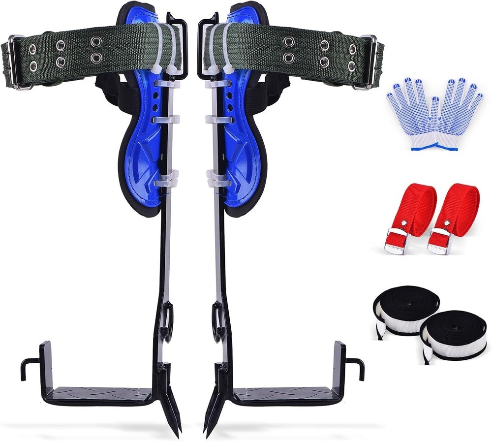 Tree Climbing Spike Hooks Kit - Two Spikes Each Foot