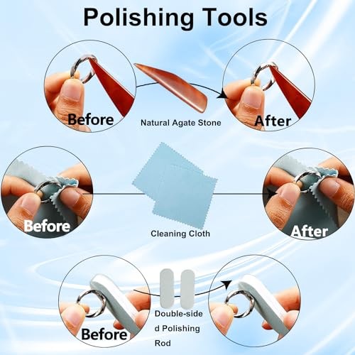11Pcs Ring Sizer Measuring Tool, Premium Ring Making Kit with Ring Mandrel