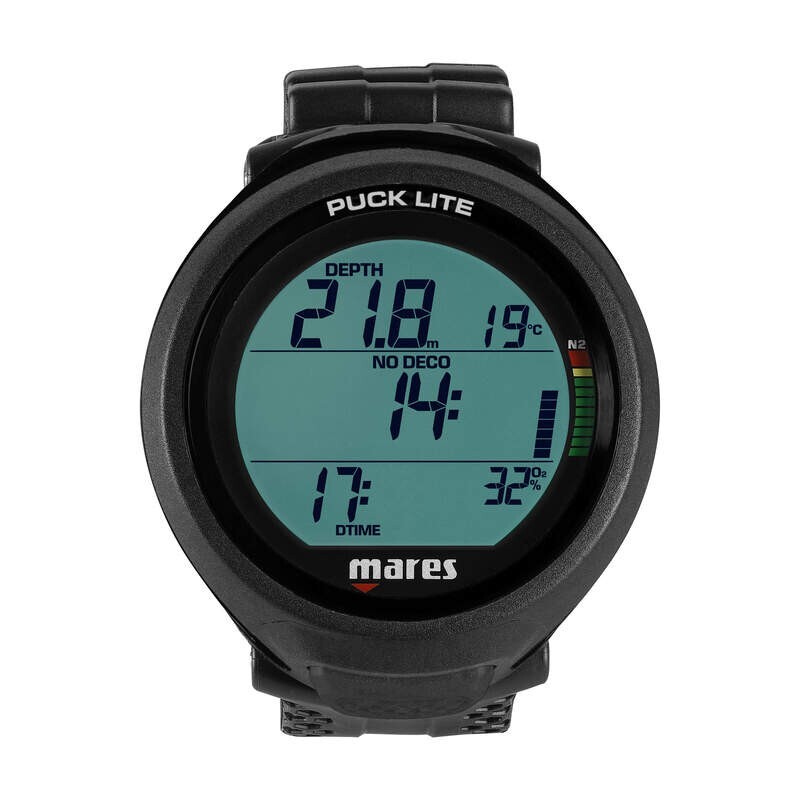 Mares Puck Lite Wrist Dive Computer - Black - Nitrox/Gradient Factors 414172