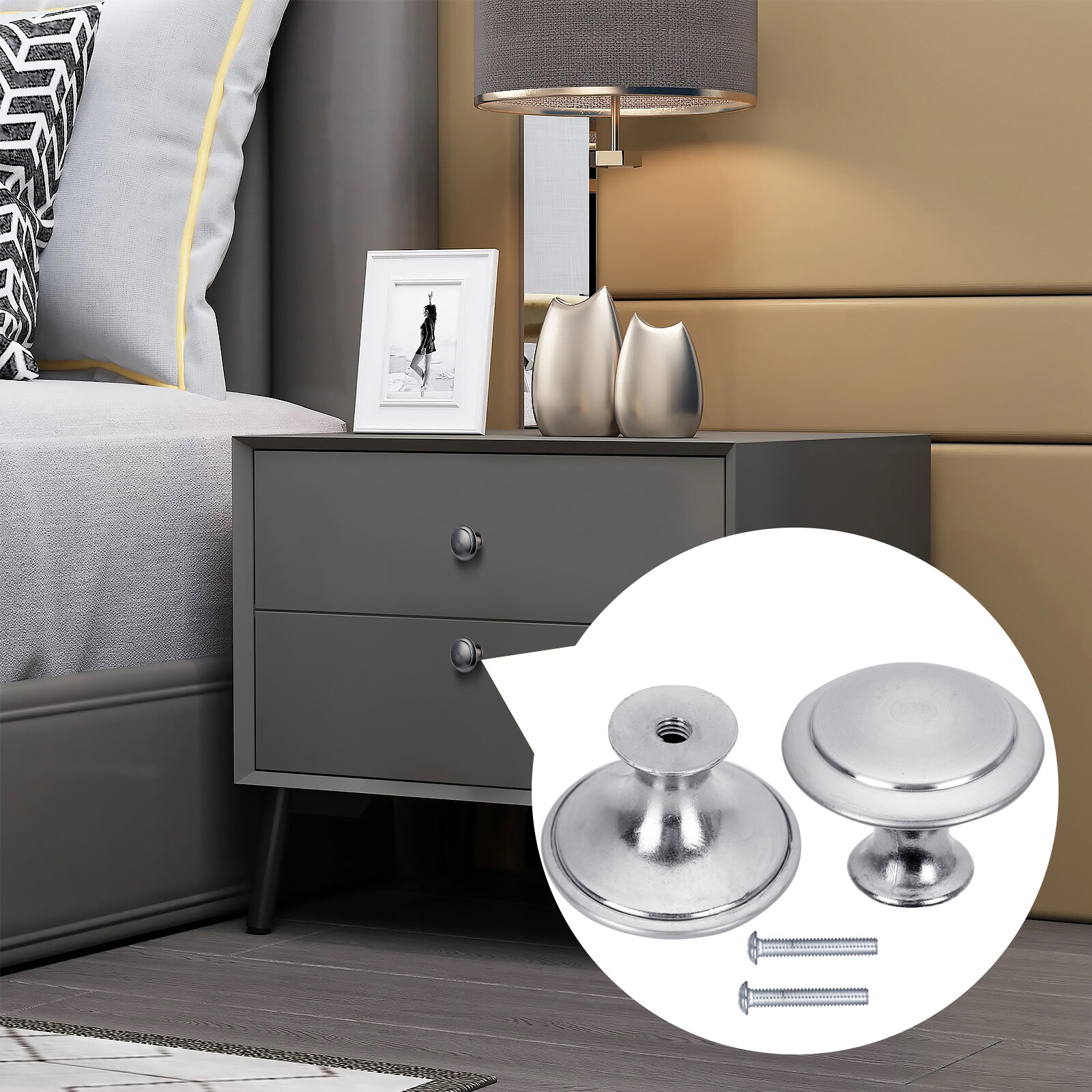 Stainless Steel Door Knobs Cabinet Handles Cupboard Drawer Kitchen Pulls LOT