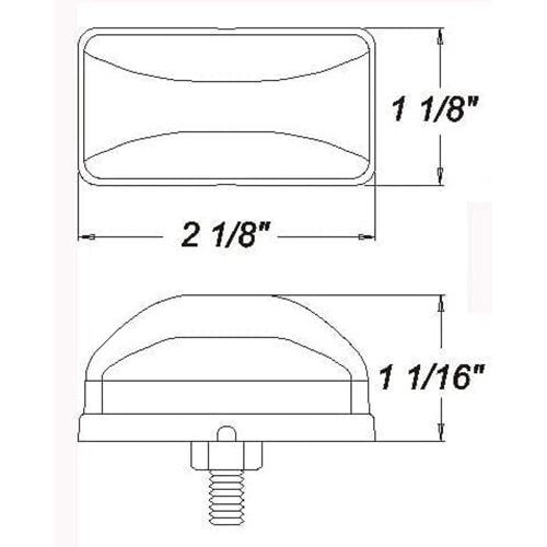 Optronics LED Red Sealed Stud Mount Side Marker #MCL95RS