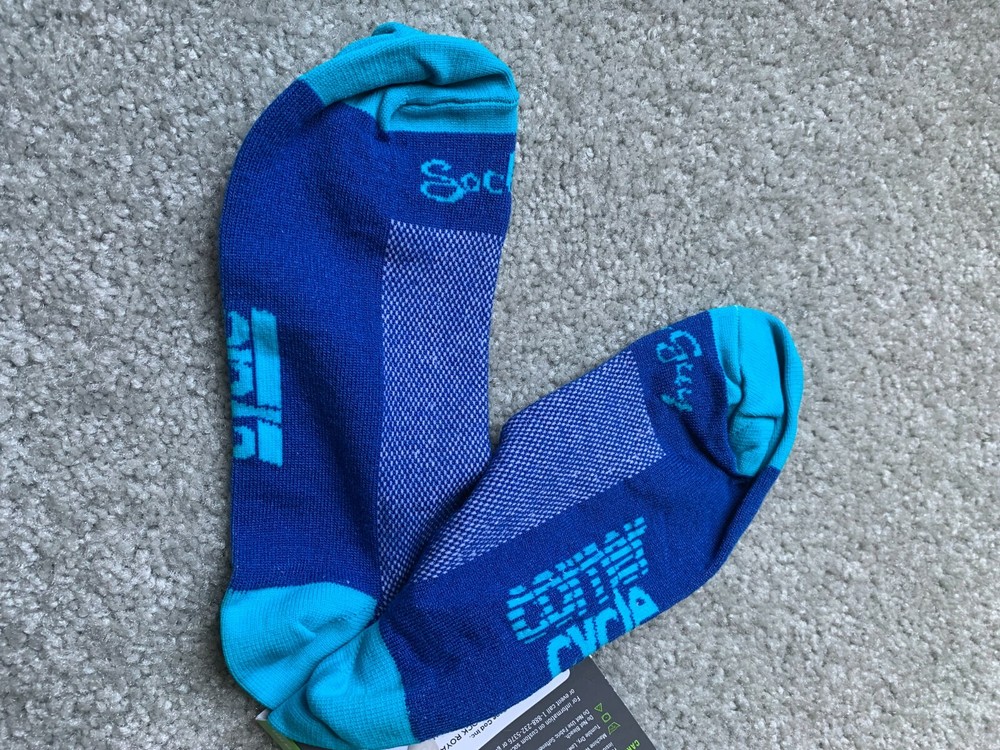 NWT SockGuy Cape Cod Socks - 3 inch, Blue, Large/X-Large