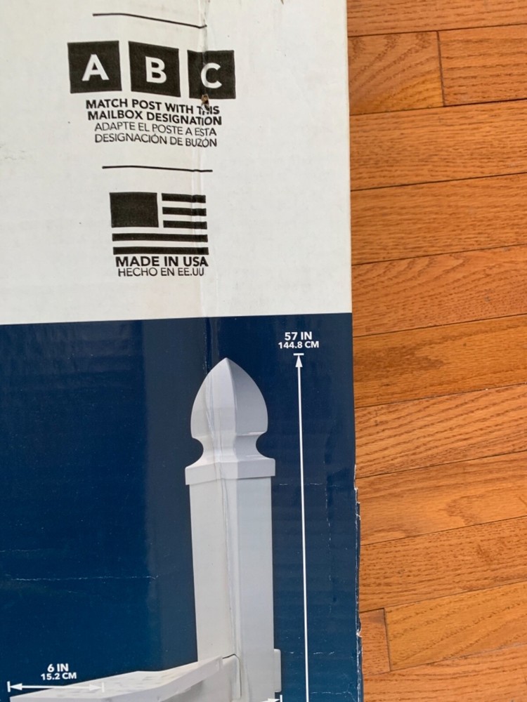 Gibraltar Mailboxes ABC Plastic White Brand New Open Box Model WP000w01