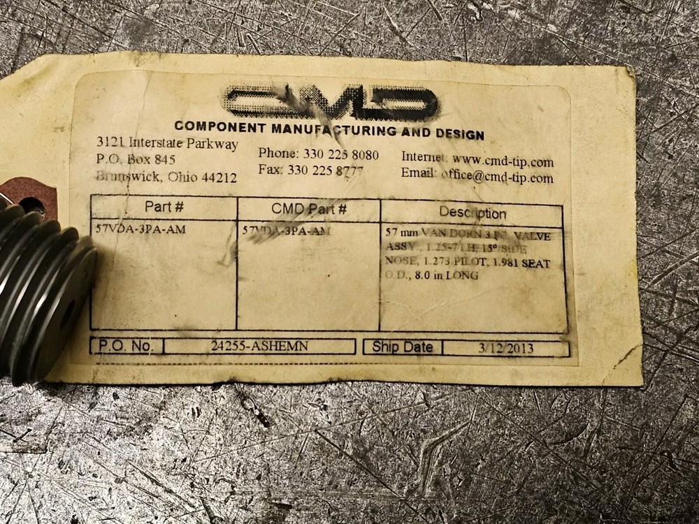 Van Dorn 57MM Screw Tip Assembly New