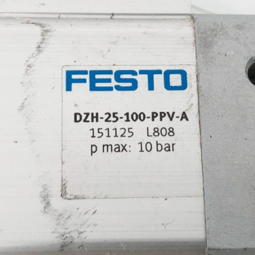 New Festo DZH-25-100-PPV-A Flat Cylinder 25mm Bore 100mm Stroke 151125 - No Box