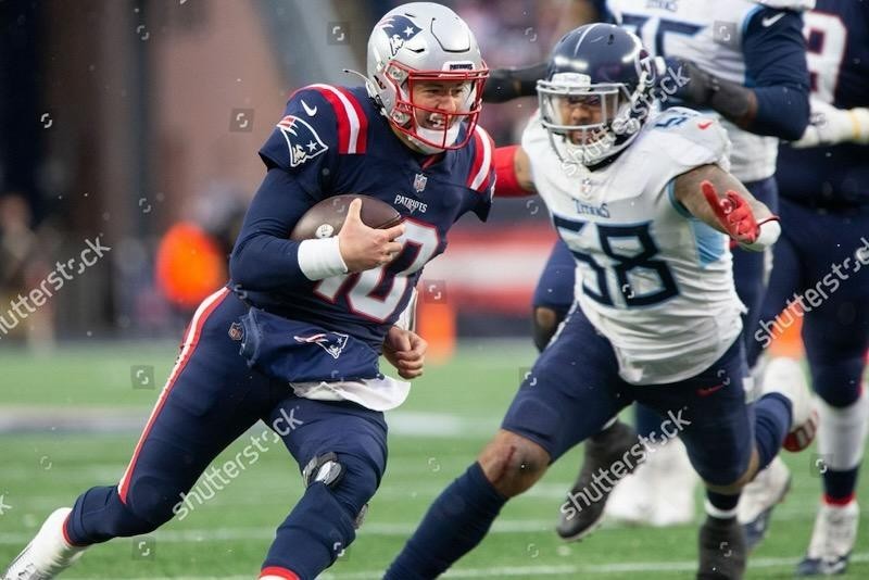 Mac Jones Autographed Game Used Photomatched Rookie Football Career High 🔥