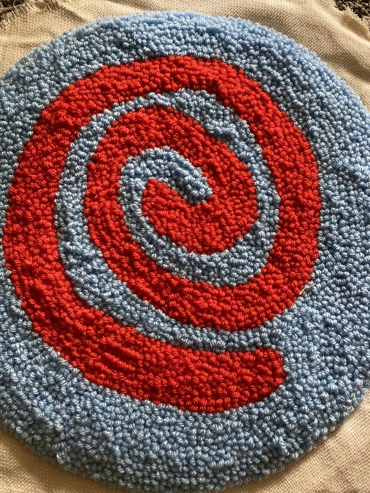 Punch Needle Piece With Swirl