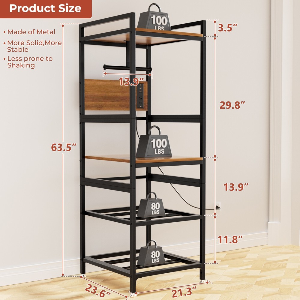 Heavy-Duty 3D Printer Stand with Filament Storage & Power Panel