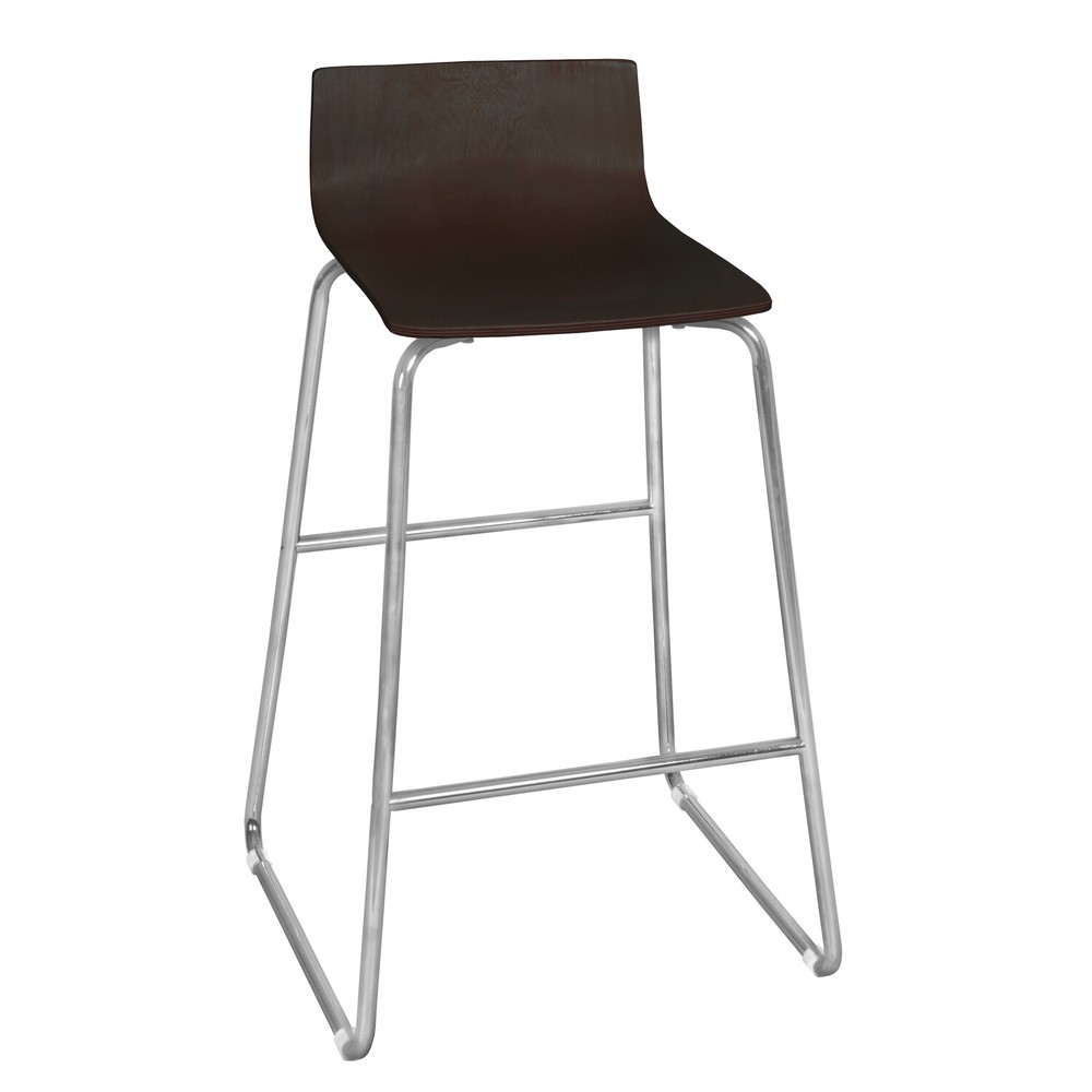 Regency Ares Caf High Stool- Mocha Walnut/Chrome