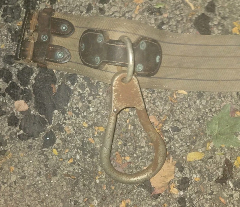 Lineman Climbing Belt Harness Lanyard Strap Vintage