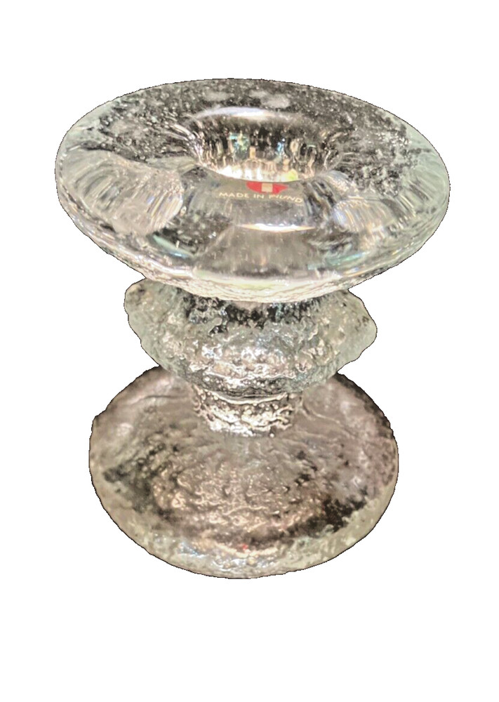 Finnish crystal candlestick - 3 1/2 “