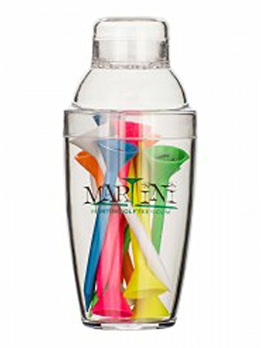 Martini Golf Mini Shaker with 12 Assorted Tees