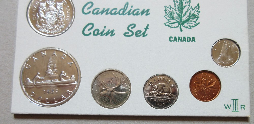 1959 Canada Silver PL YEAR Set. UNC COINS RJ
