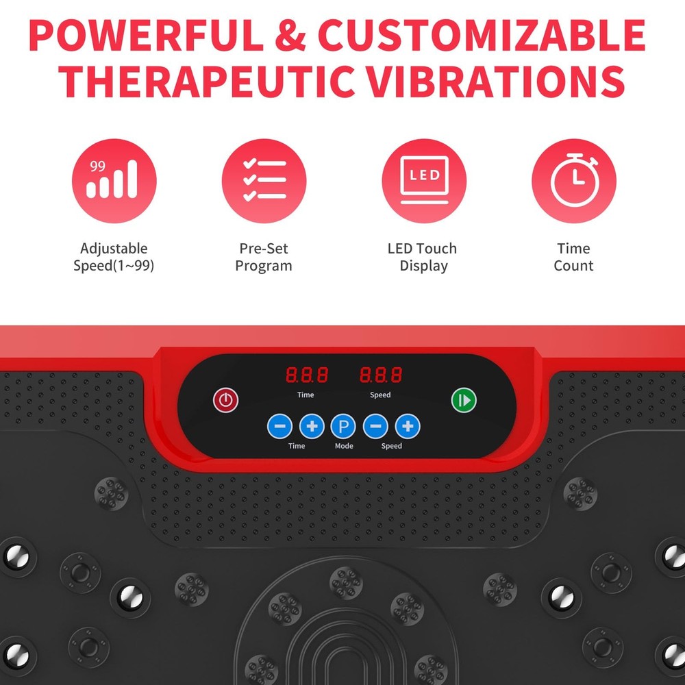 Vibration Plate Exercise Machine – Full Body Vibration Platform for Weight Lo...