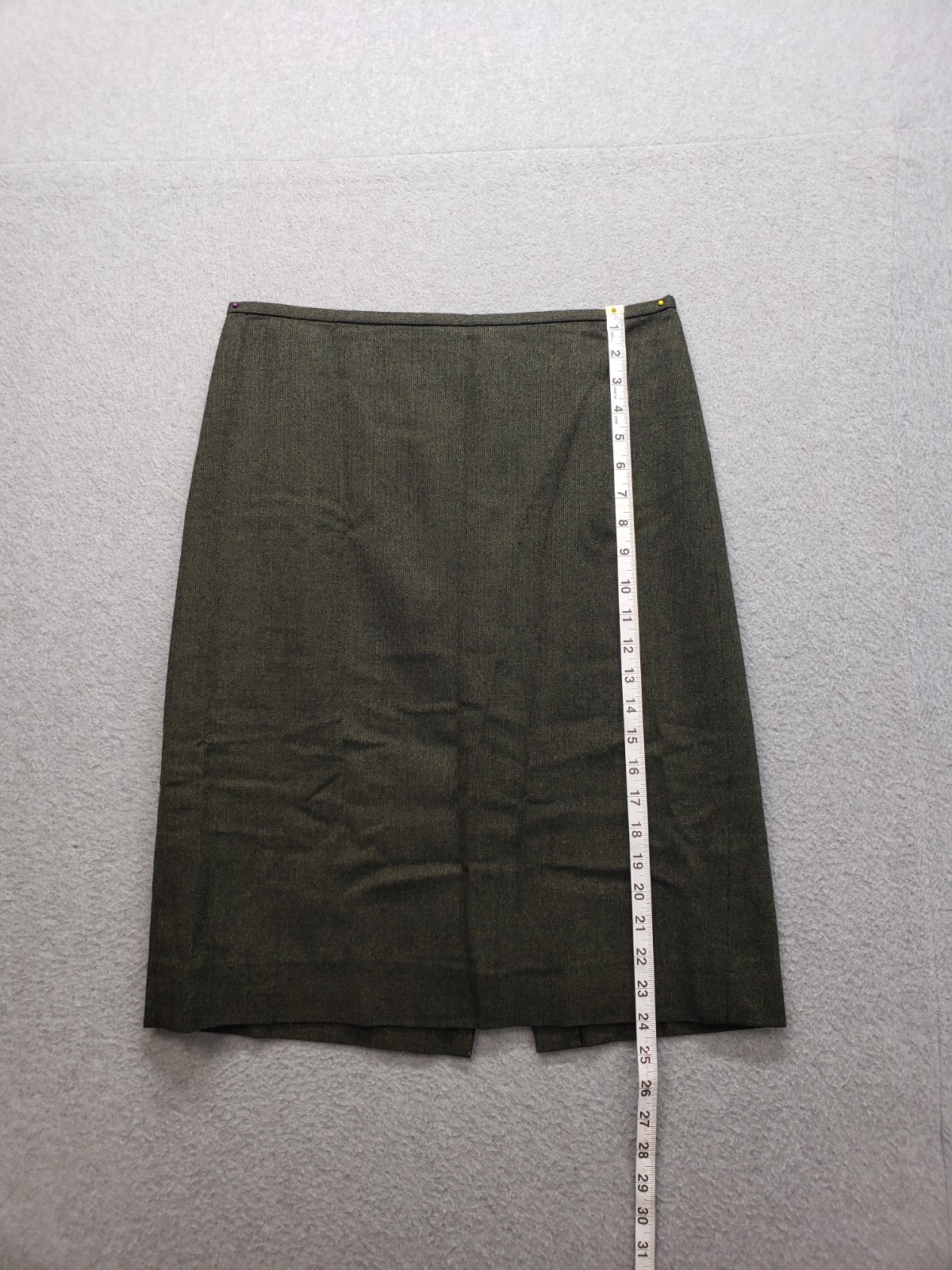 LOFT Women A Line Skirt 10 Brown Knee Length Slit Back Zip Career Formal Office