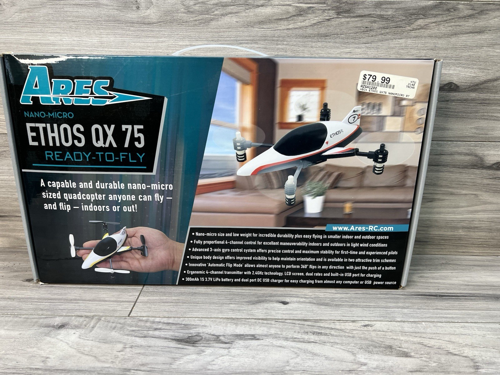 Ares Ethos QX 75 Ready To Fly Remote Control Nano-Micro Quadcopter