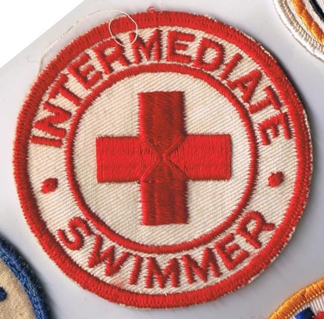 Red Cross Intermediate Swimmer Patch - 3" Diameter Vintage