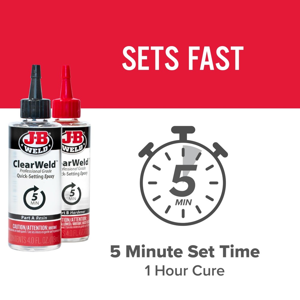 Pro Size ClearWeld 5 Minute Set Epoxy