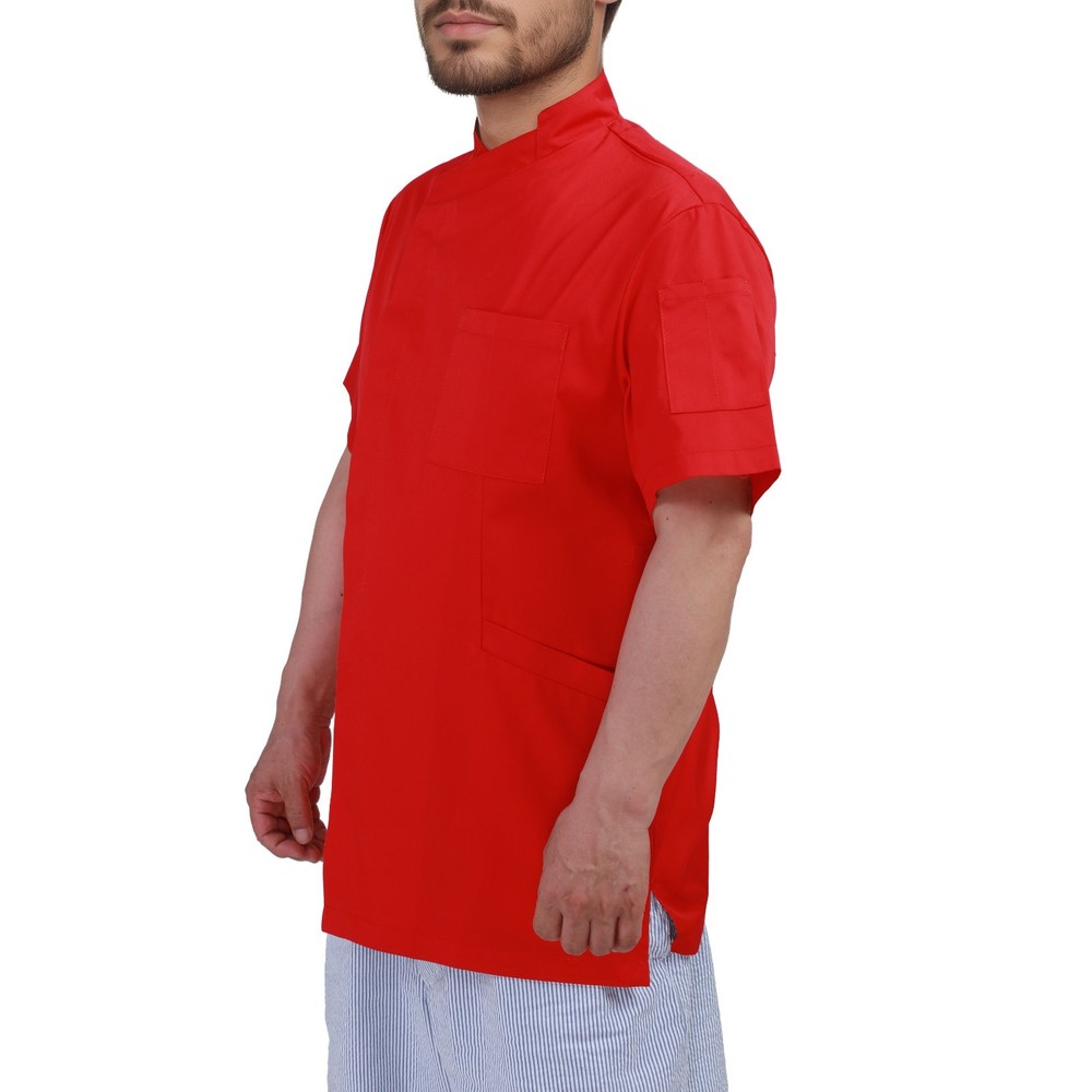 Men's Chef Coat Short Sleeve Chef Jacket