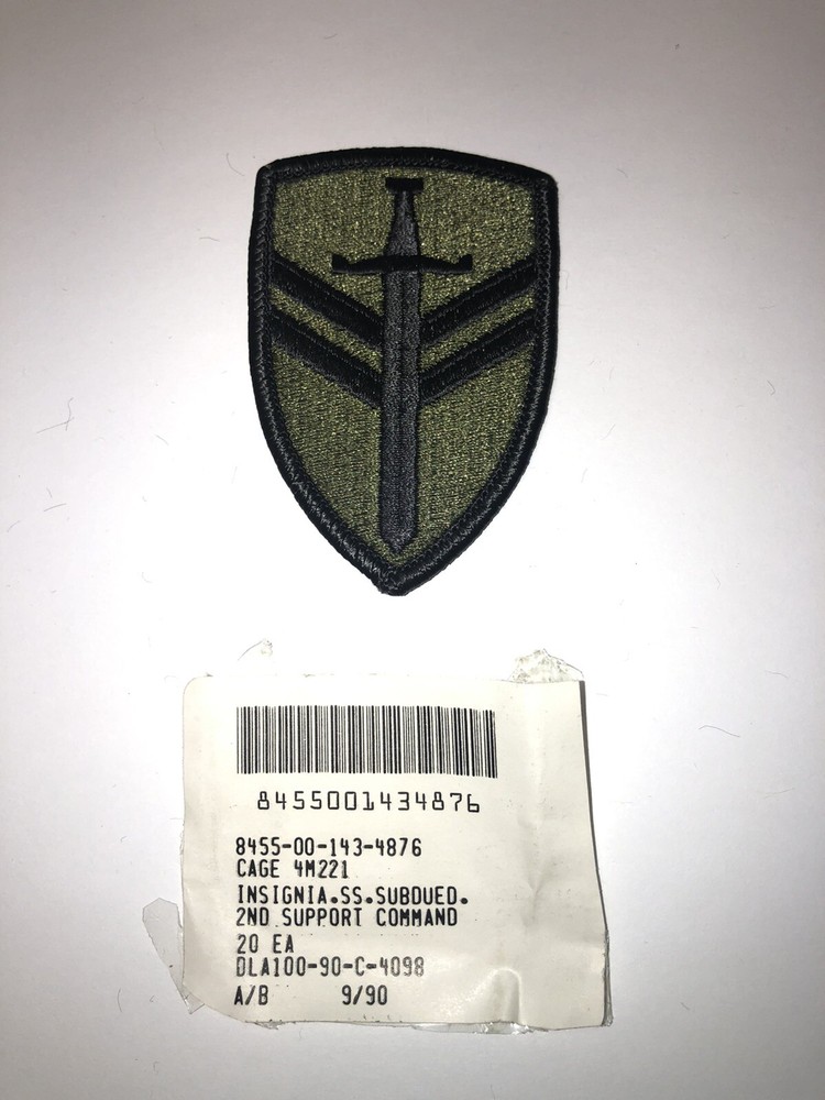 2nd Support Command Subdued U.S. Army Shoulder Patch Insignia