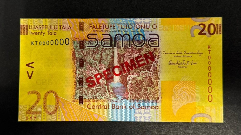 Samoa 20 Tala Specimen 2014 UNC & 185