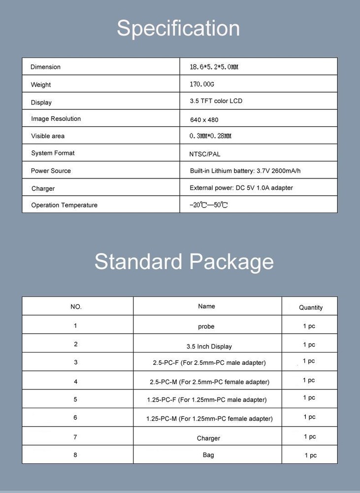 200X 3.5" Handheld LCDFiber Optic Connector Endface Inspection Probe Microscope