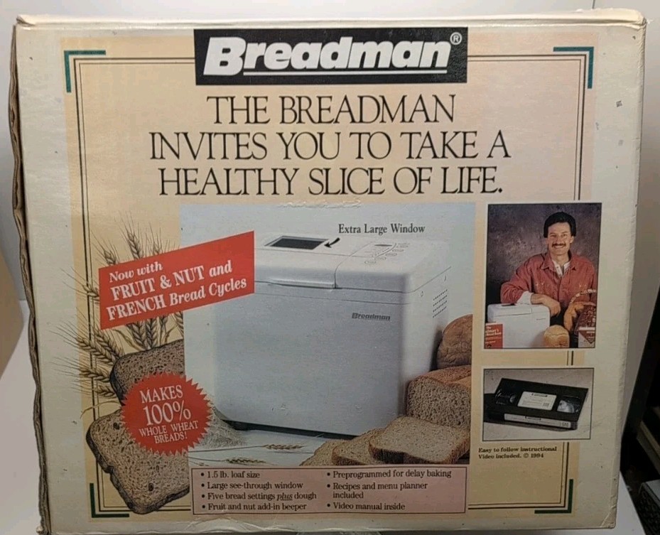 NIOB Breadman Automatic Bread Maker TR-400 FREE SHIPPING
