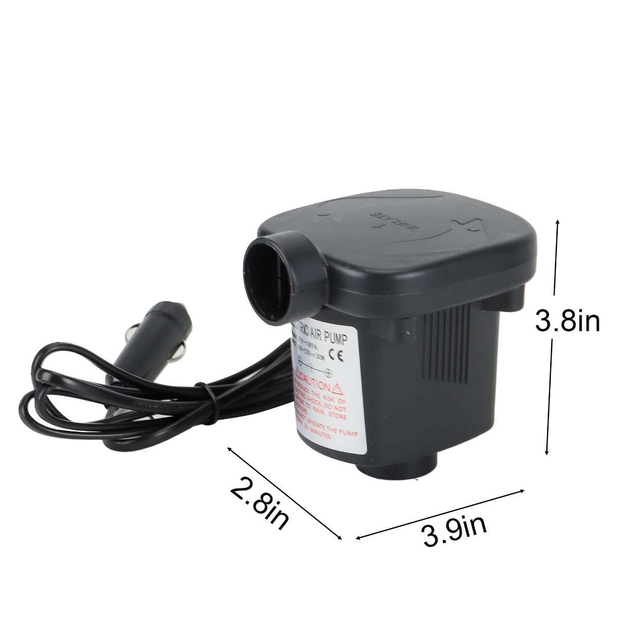 Electric Portable Air Pump For Inflatable Air Mattress Raft Bed Boat Pool Toy US