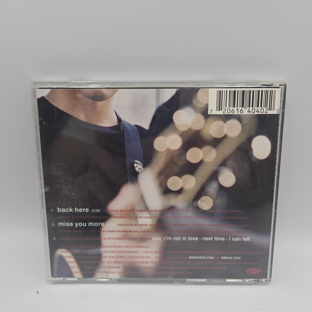 BBMak Back Here Signed Cd Case - NO DISC