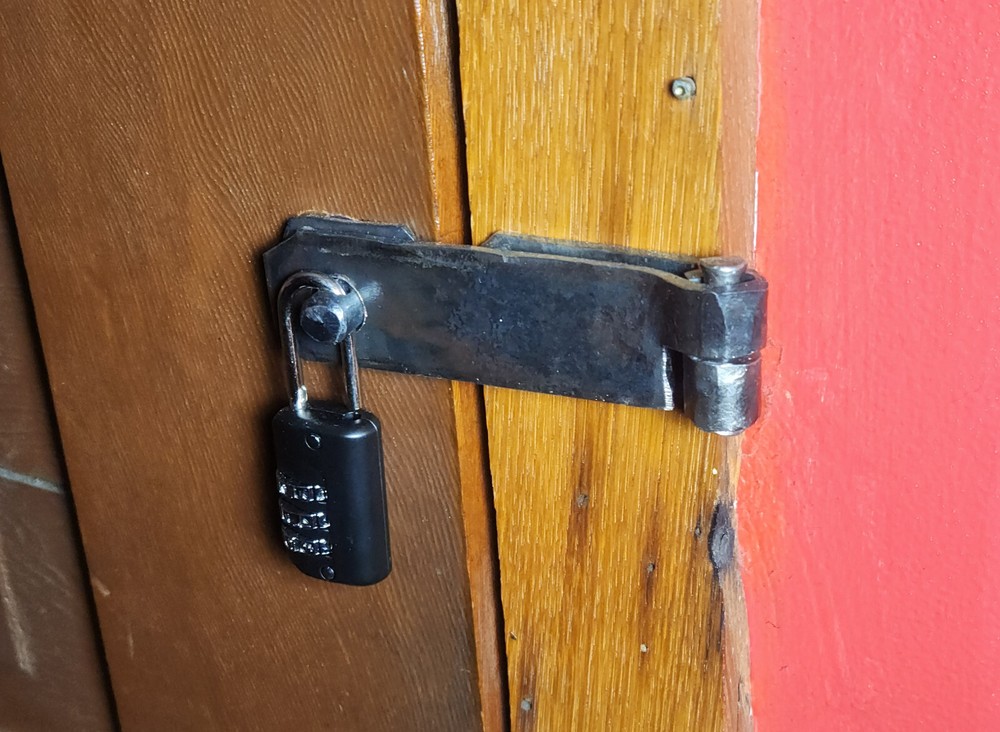Small Iron Trunk Door Hasp Hand Forged
