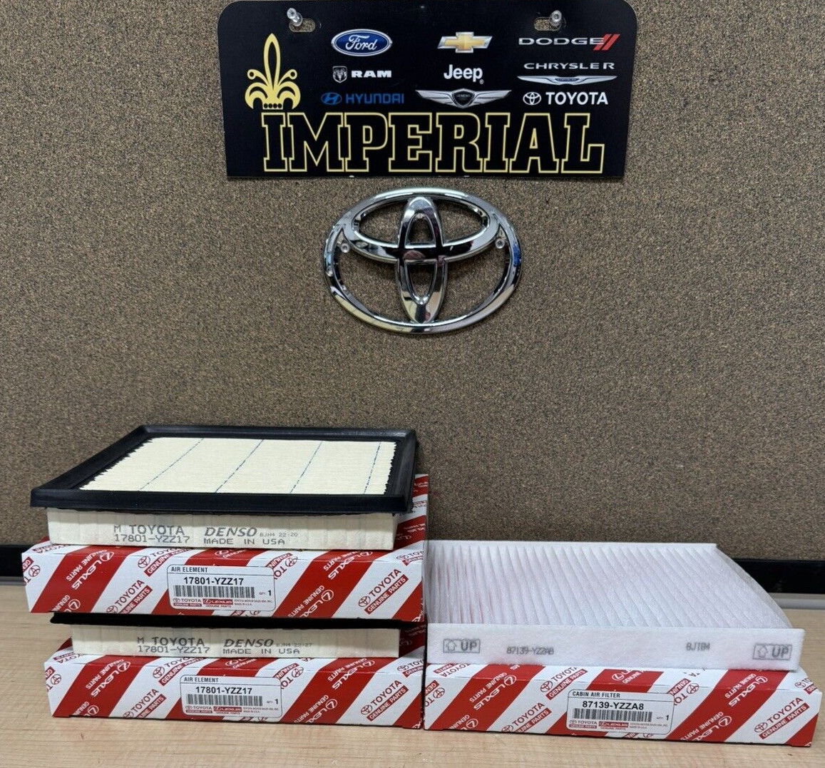 2022-2025 TOYOTA TUNDRA GENUINE OEM ENGINE AIR FILTERS (2) AND CABIN FILTER