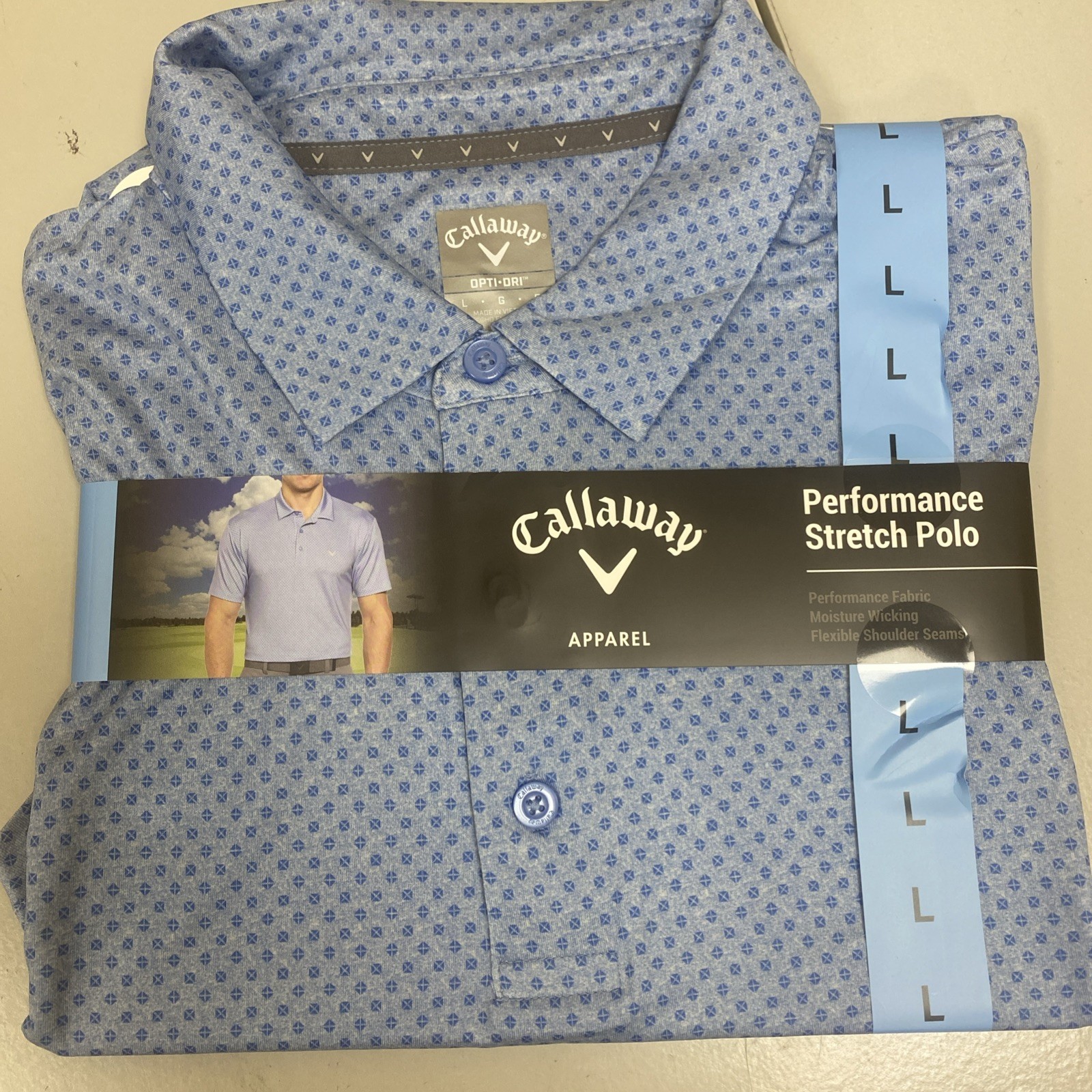 Callaway Men's Performance Stretch Polo Shirt New with Tags